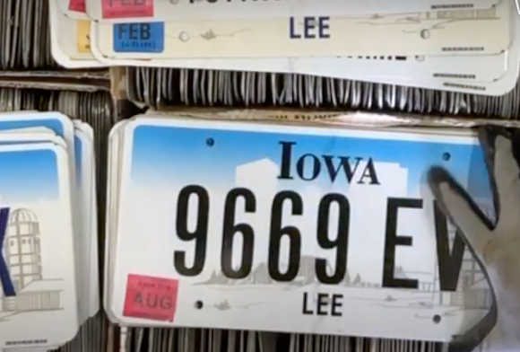 Sorting Iowa Farm Base License Plates
