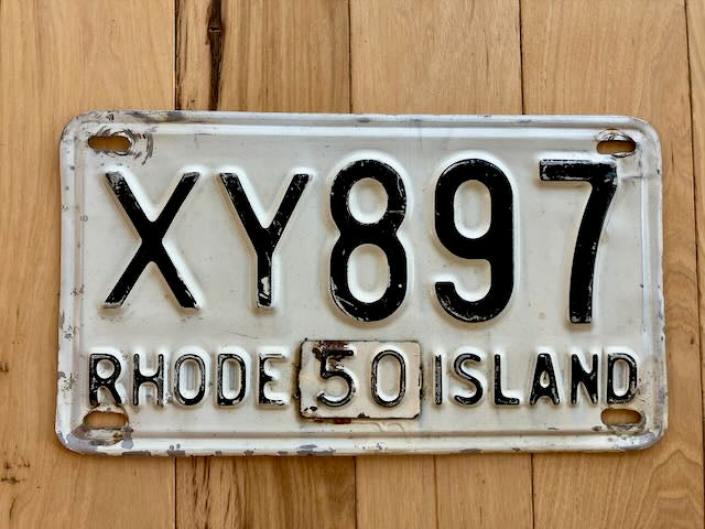 Plaque D'Immatriculation Rhode Island Des Années 1950 - Occasion Vintage - USA