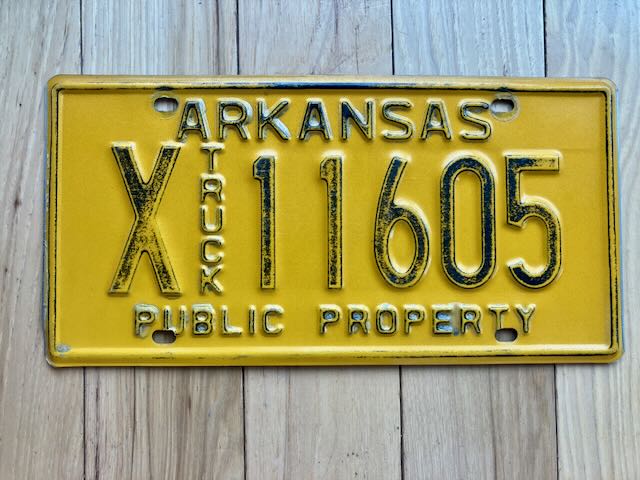Arkansas Truck Public Property License Plate – RusticPlates