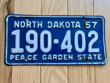1957 North Dakota License Plate
