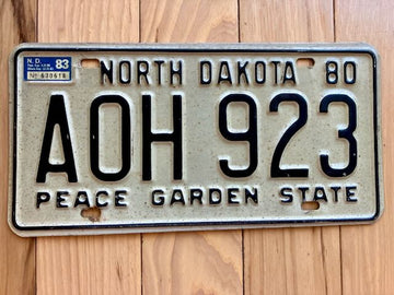 1980 North Dakota License Plate