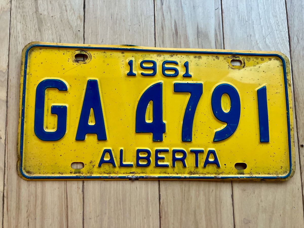 1961 Alberta License Plate – RusticPlates
