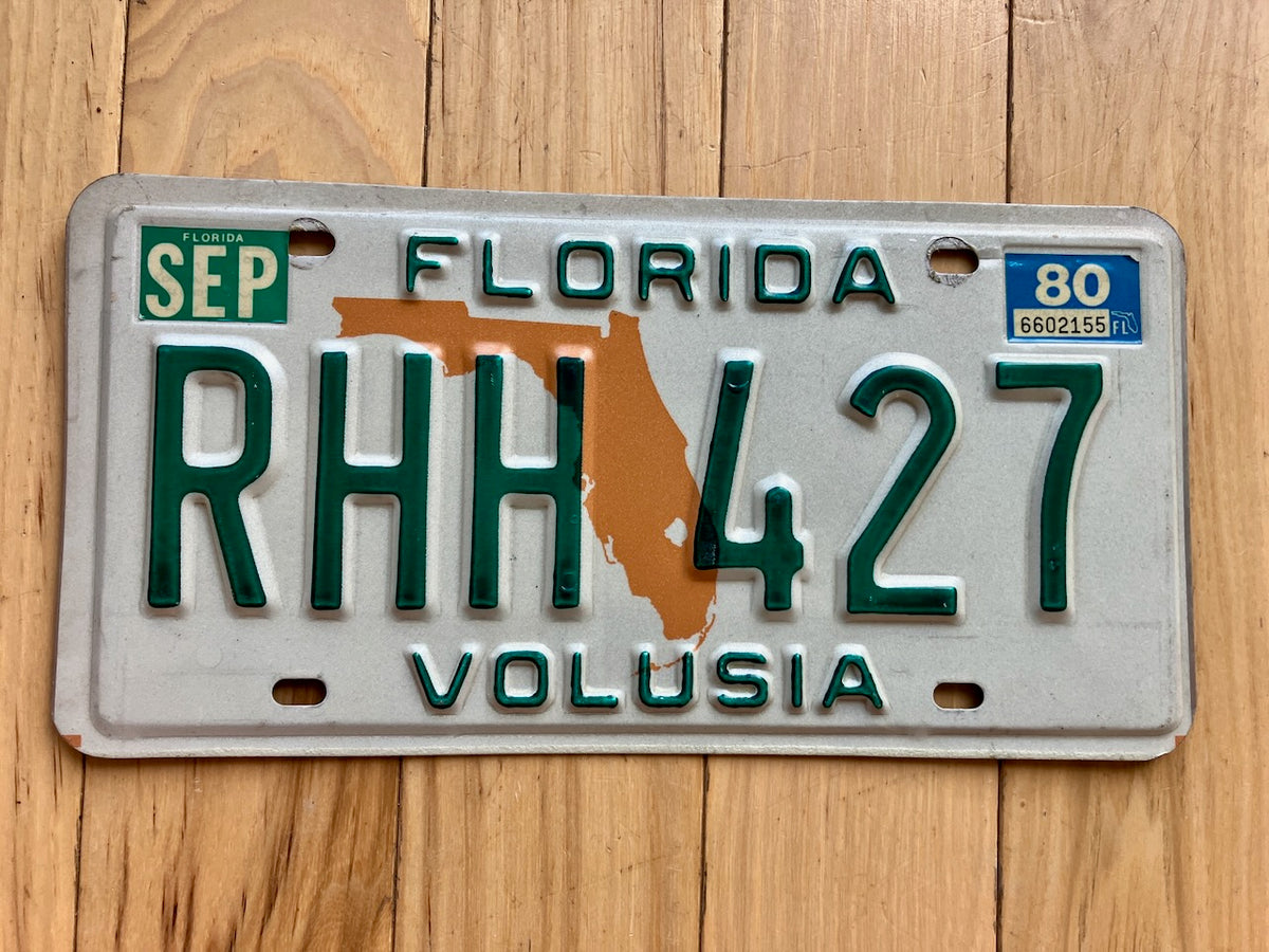 1980 Florida Volusia License Plate – RusticPlates