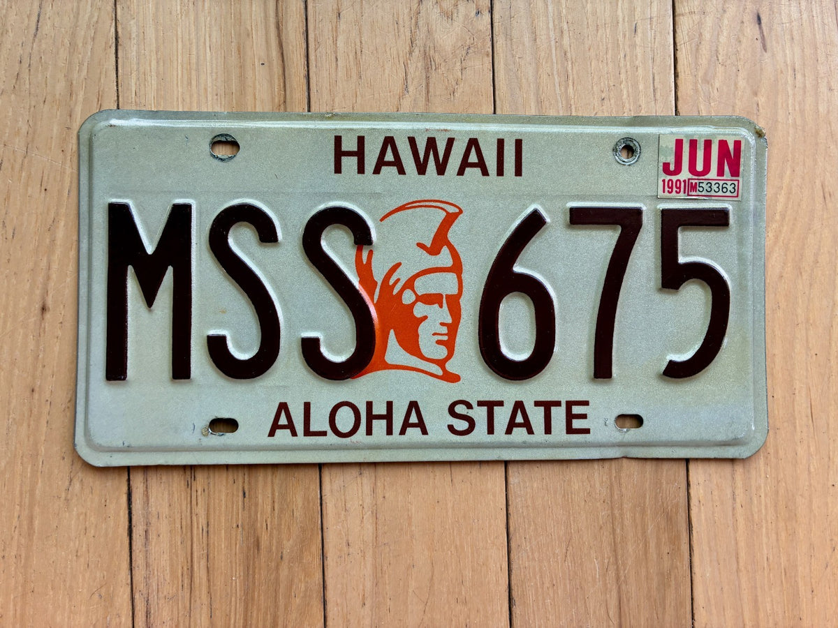 1991 Hawaii License Plate - Gloss Finish (Clear Coat) – RusticPlates