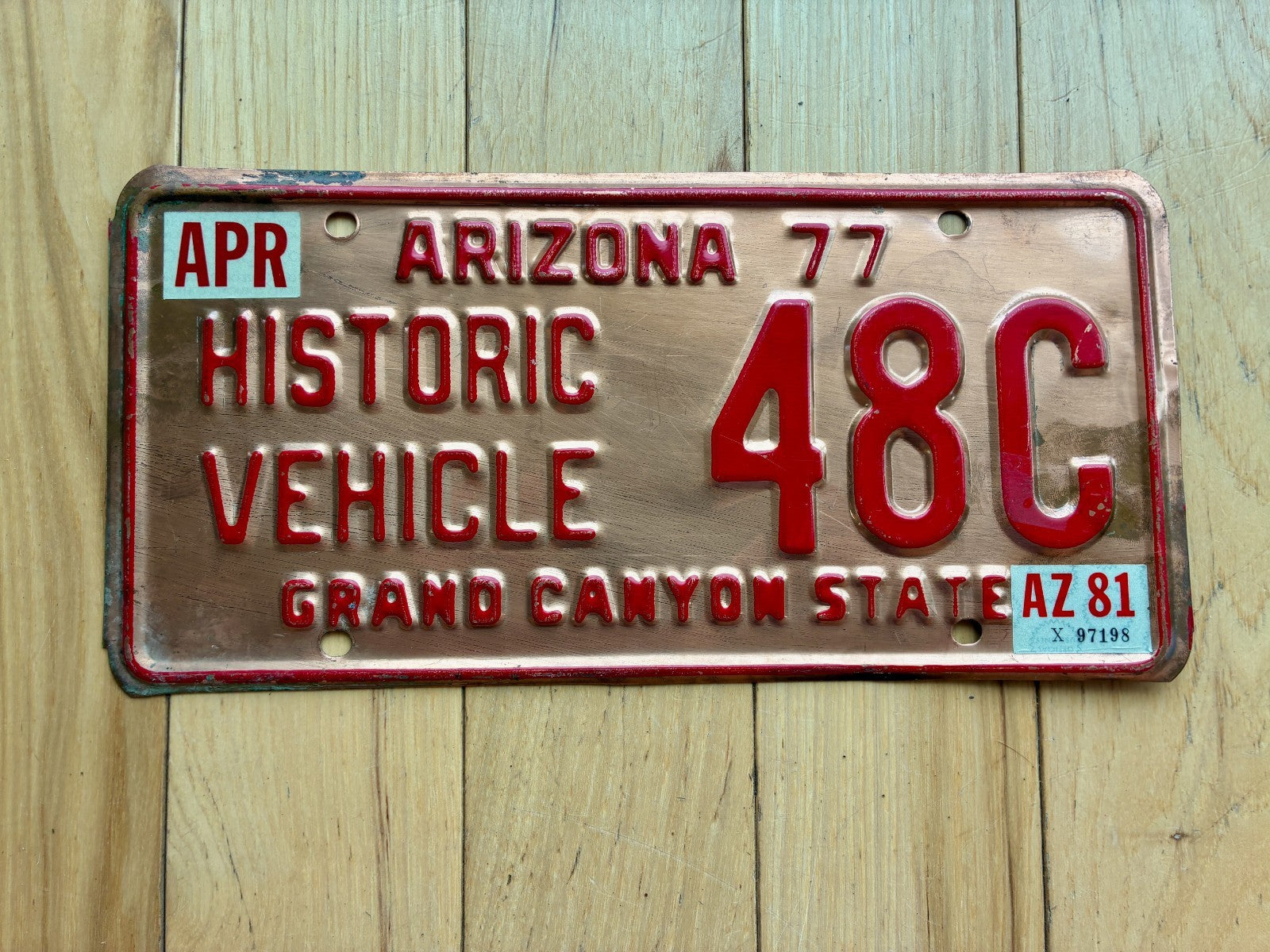 1977 Arizona Historic Vehicle License Plate – RusticPlates
