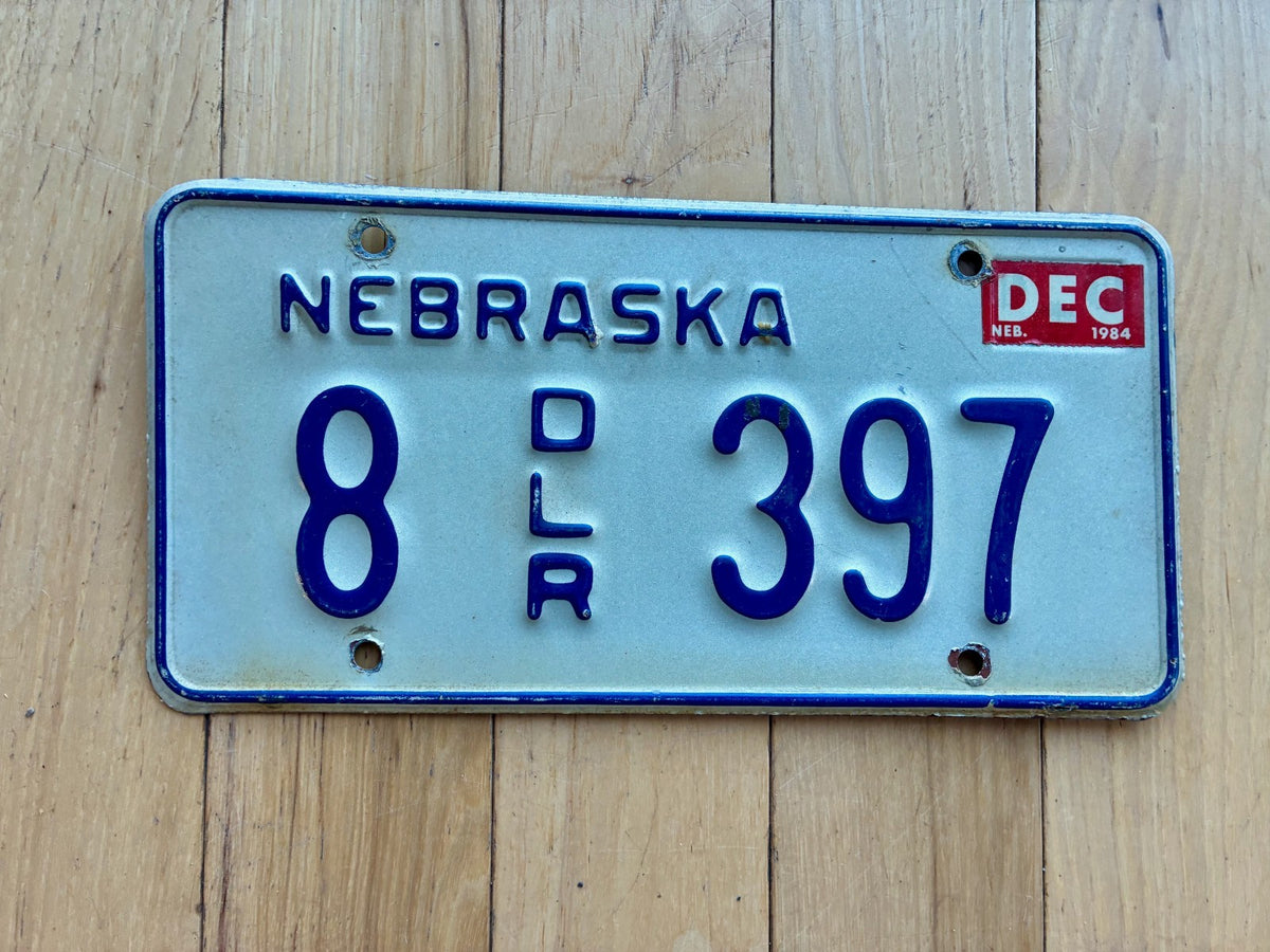 1984 Nebraska Dealer License Plate – RusticPlates