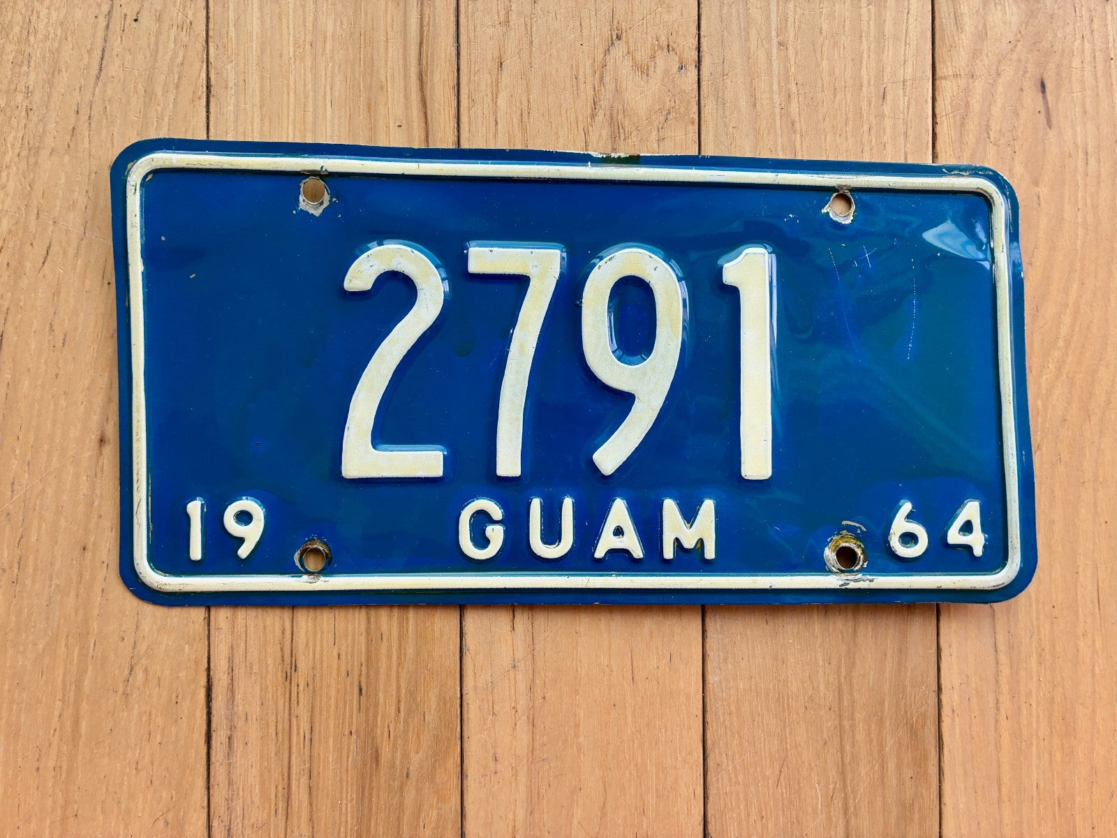 1964 Guam License Plate - Gloss Finish (Clear Coat) – RusticPlates