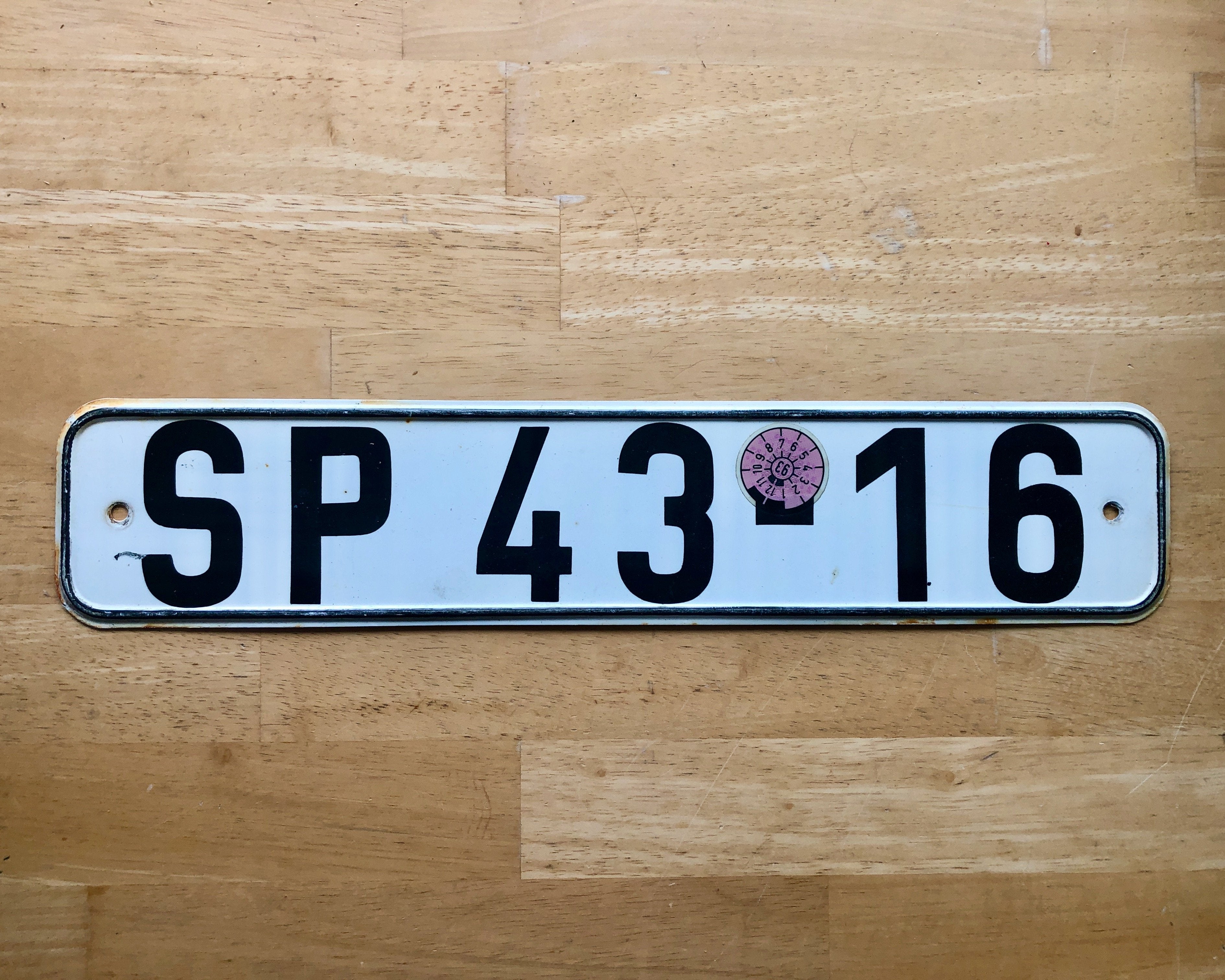 East German License Plate RusticPlates