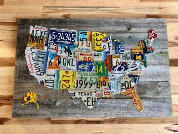 50 State License Plate Map - 32