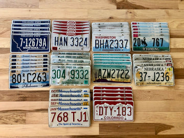 Bulk Lot of 50 License Plates - 5 Each From 10 Different States Including New Hampshire and Colorado