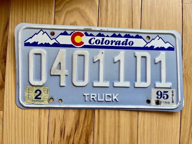 Lot De 2 Plaques D'immatriculation Colorado 1994 – Camion – Occasion
