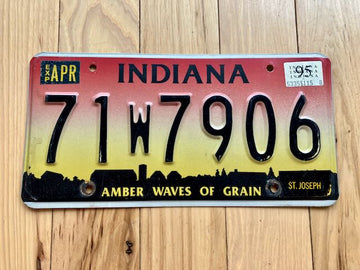 Indiana Amber Waves of Grain License Plate