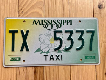 Mississippi Taxi License Plate