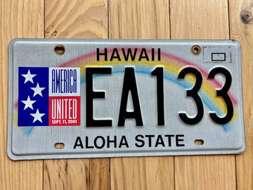 Hawaii America United License Plate