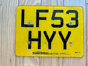 United Kingdom Motorcycle License Plate