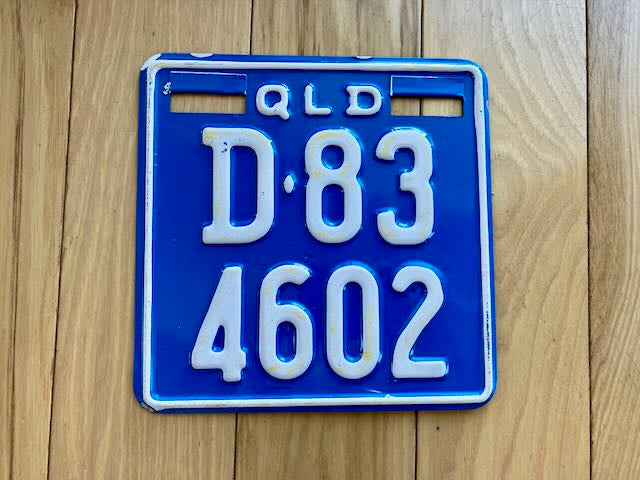 Queensland Australia Dealer Motorcycle License Plate