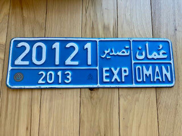 2013 Oman Export License Plate