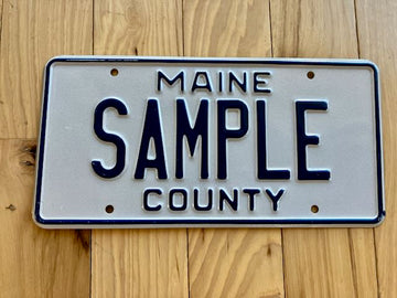 Maine Sample License Plate