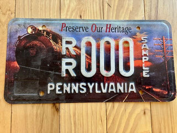 Pennsylvania Preserve our Heritage Sample License Plate