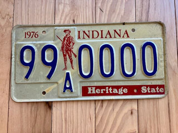 1976 Indiana Sample License Plate