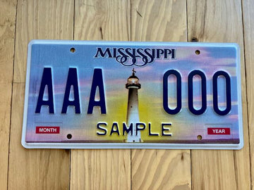 Mississippi Lighthouse Sample License Plate