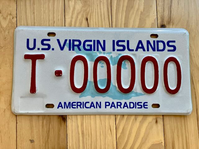 US Virgin Islands Sample License Plate RusticPlates