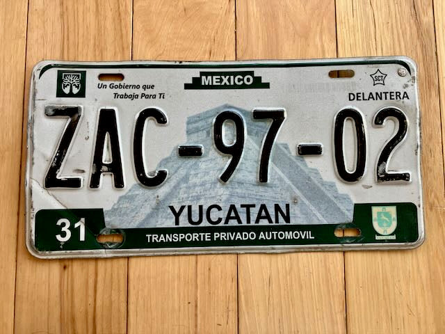 Yucatan Mexico License Plate