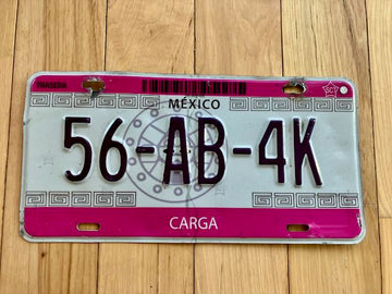 Carga Mexico License Plate