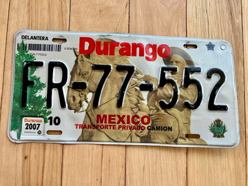 Durango Mexico License Plate