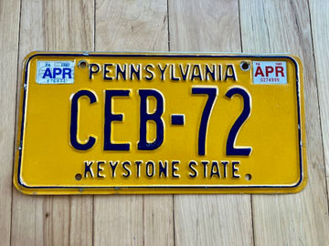 1981 Pennsylvania License Plate