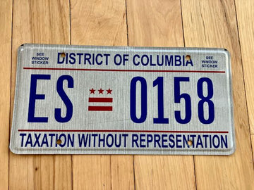 Washington D.C. License Plate - Taxation Without Representation
