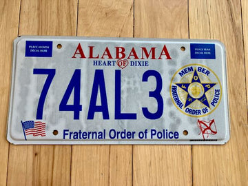 Alabama Fraternal Order of Police License Plate