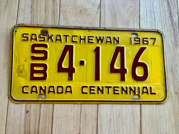 1967 Saskatchewan License Plate