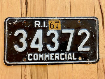 1967 Rhode Island Commercial License Plate