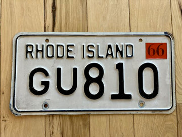 1966 Rhode Island License Plate