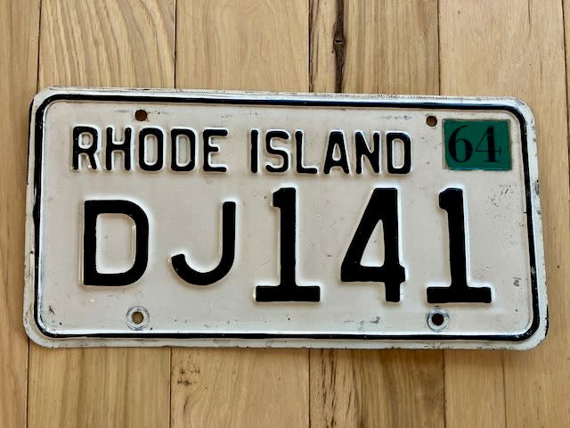 1964 Rhode Island License Plate