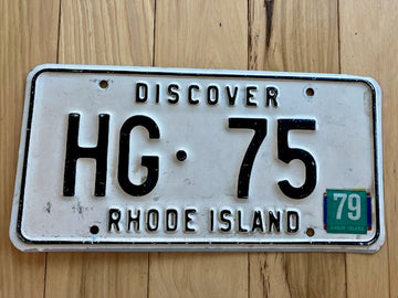 1979 Rhode Island License Plate (Earlier Base)