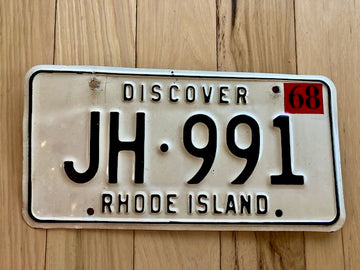 1968 Rhode Island License Plate