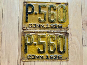 1926 Pair of Connecticut License Plates