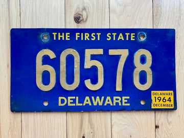 1964 Delaware License Plate