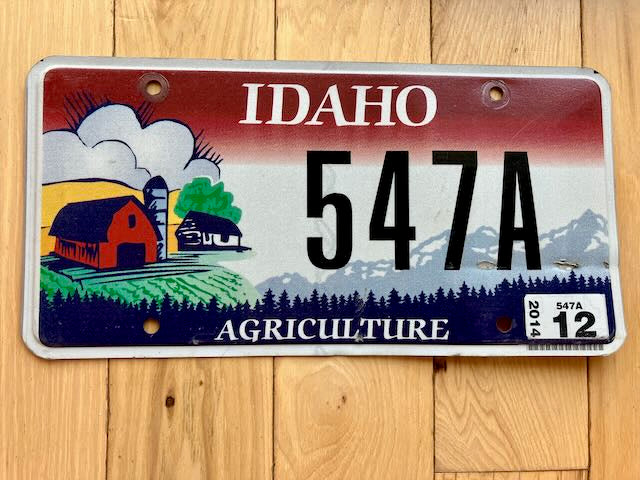 2014 Idaho Agriculture License Plate