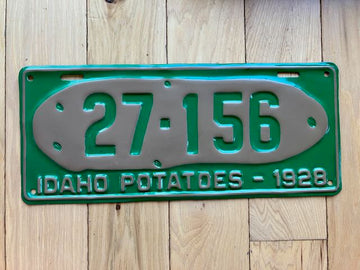 Rare 1928 Idaho License Plate - Good Repaint