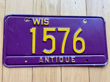 Wisconsin Antique License Plate