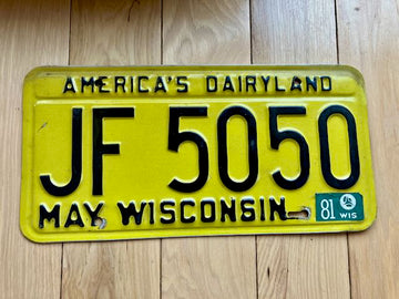 1981 Wisconsin License Plate