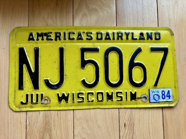 1984 Wisconsin License Plate