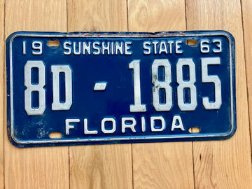 1963 Florida License Plate