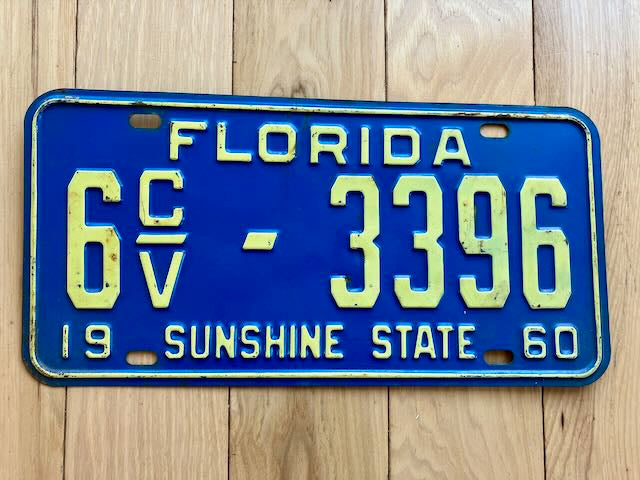 1960 Florida License Plate