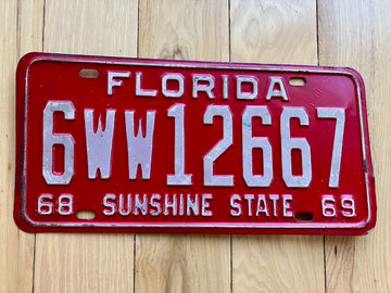 1968 Florida License Plate