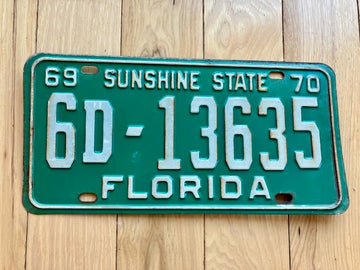 1969 Florida License Plate