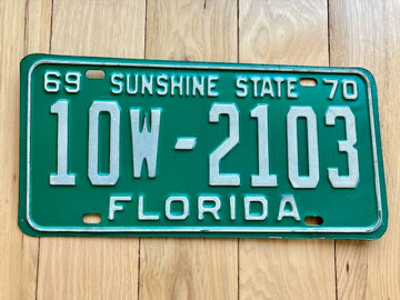 1969 Florida License Plate